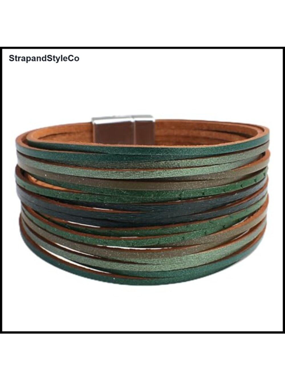 Leather Wrap Bracelet Boho Western Stacked Cuff Jewelry Gift
